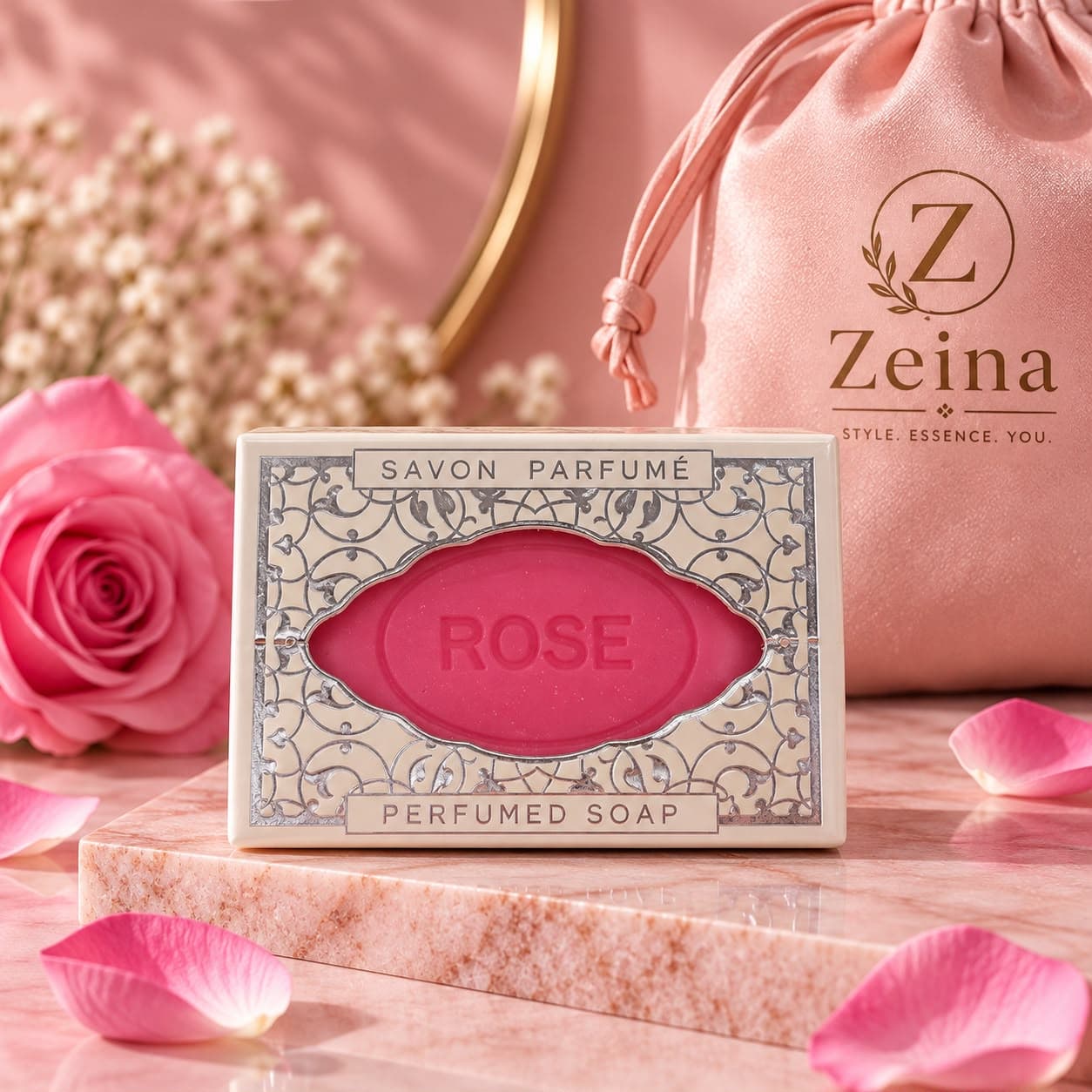 Savon parfumé rose